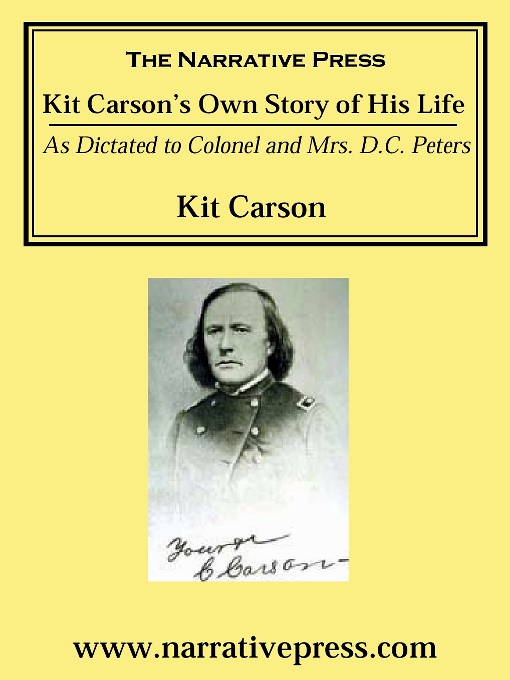 Cover image for Kit Carson's Own Story of His Life